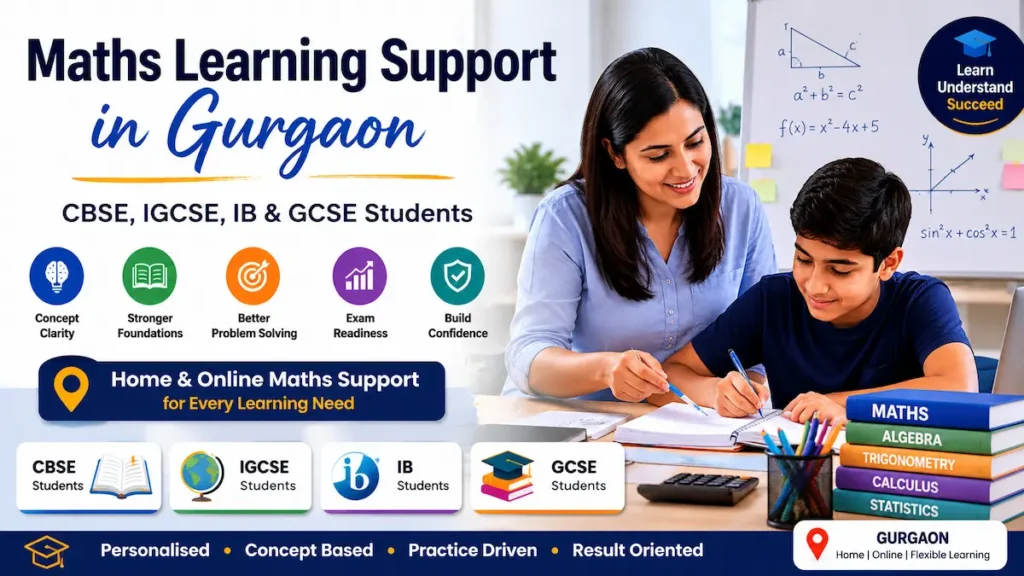 Student studying Mathematics with academic learning support in Gurgaon for CBSE, IGCSE, IB and GCSE curricula.