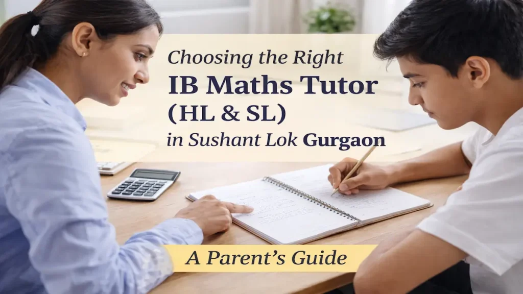 Choosing the right IB maths tutor HL SL in Sushant Lok Gurgaon – parent guide