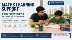 Teacher providing personalised maths learning support to a student in Park View City 1 Sector 48 Gurgaon for CBSE, IGCSE, IB and GCSE boards.