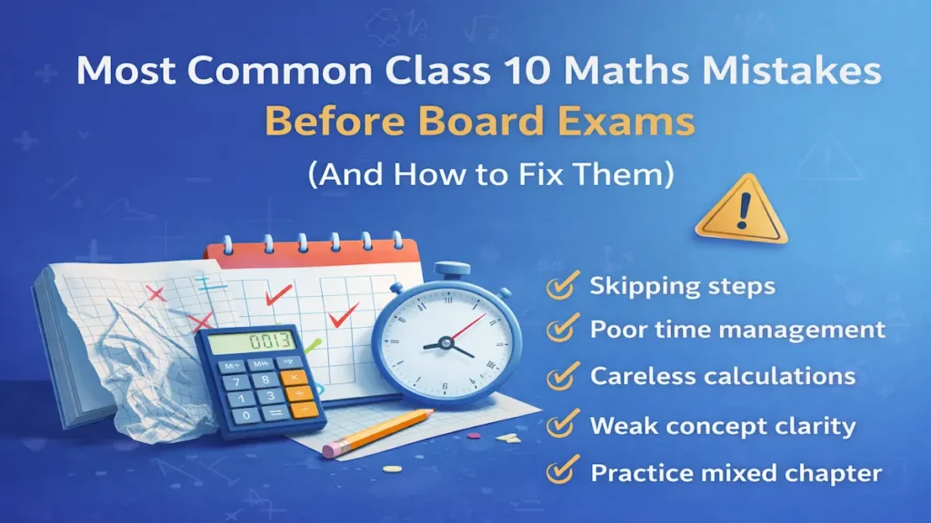 Common Class 10 maths mistakes before board exams and how to fix them