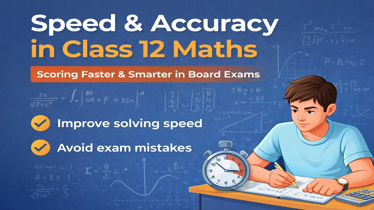Speed and accuracy in Class 12 maths with student solving questions under time pressure