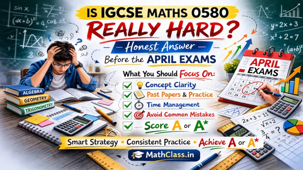 IGCSE Maths 0580 difficulty guide before April exams with revision strategy and A star score tips